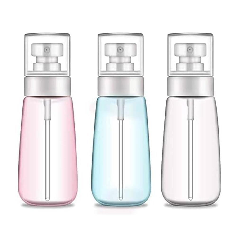 Mincerfit 3-Pack 100ml Clear Refillable Spray Bottles for Hair, Face, Essential Oils & Cleaning Solutions | Travel-Friendly Cosmetic & Perfume Atomizer | Perfect for Home, Salon, Gym & Travel Use