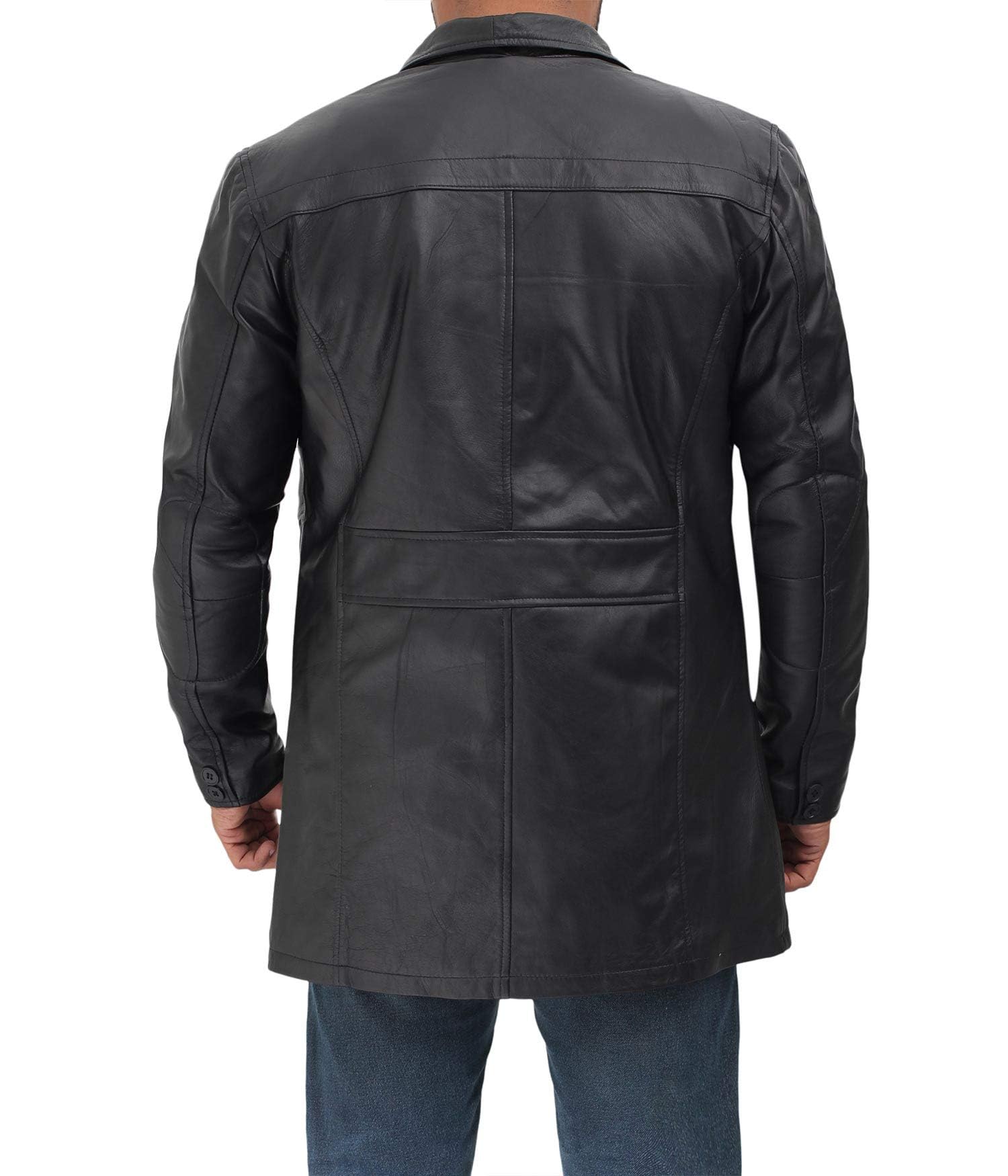 Blingsoul Genuine Leather Car Coat for Men - Black & Brown Real Leather Jacket | Premium Motorcycle & Casual Wear