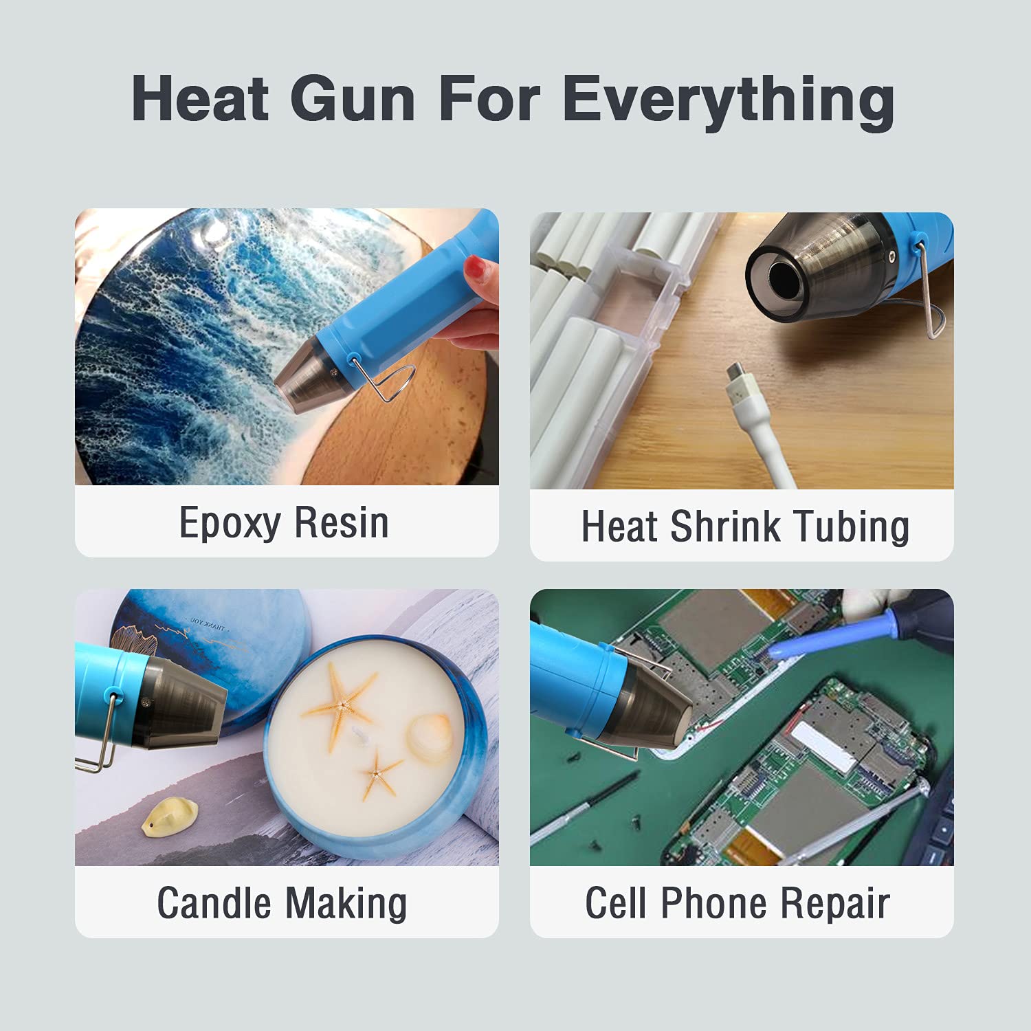 LDK Mini Heat Gun & Electric Soldering Iron Kit - 60W Dual-Purpose Welding Tool for Shrink Wrapping, Paint Drying, DIY Repairs & Electronics Projects | Perfect for Home Improvement, Crafting & Electrical Maintenance