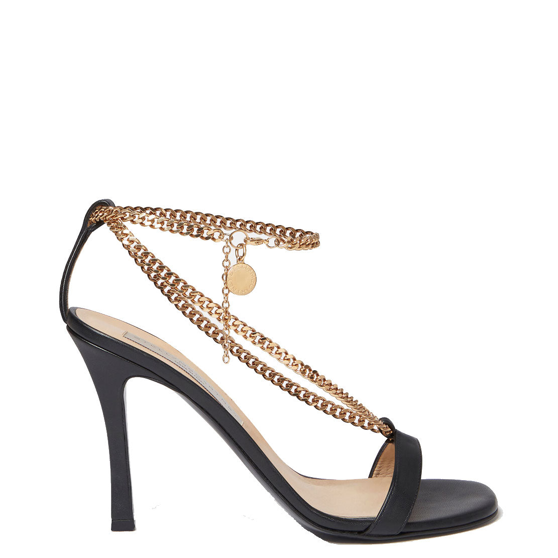 Stella Chain 100 Sandals for Women - Comfortable Black Strappy Sandals with Ankle Strap | Perfect for Summer, Beach, and Casual Outfits