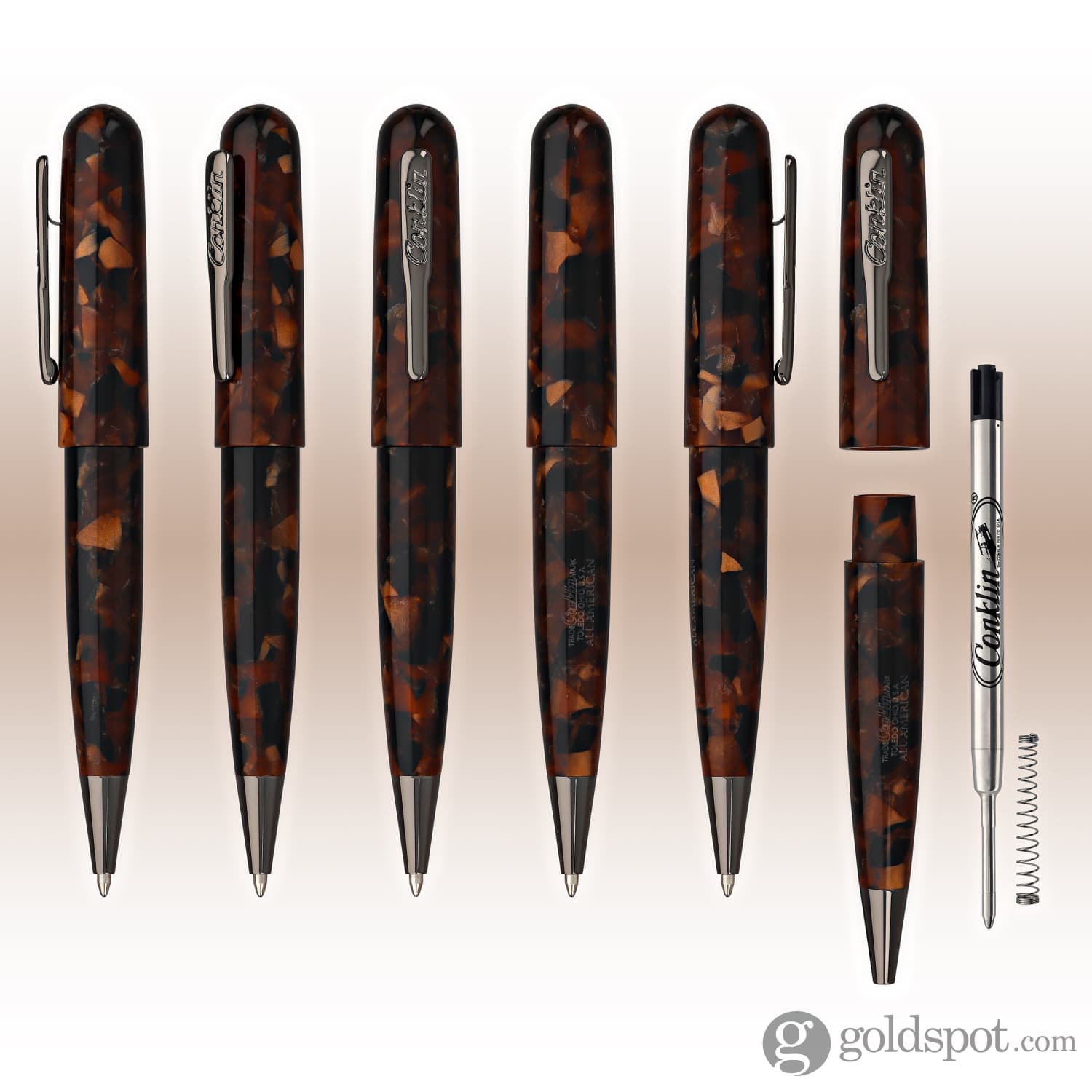 Conklin All American Ballpoint Pen - Premium Brownstone Finish for Smooth Writing | Ideal for Office, Business Gifts & Everyday Use