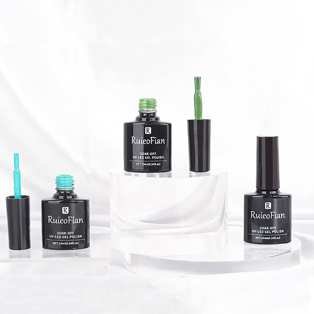 BINGBRUSH 3-Piece Green Gel Nail Polish Kit - 10ML Soak Off LED/UV Gel Polish Set with High Shine & Long Lasting Wear for Salon & DIY Manicure (A03-Green) - Perfect for Nail Art, Home Manicures & Professional Salon Use