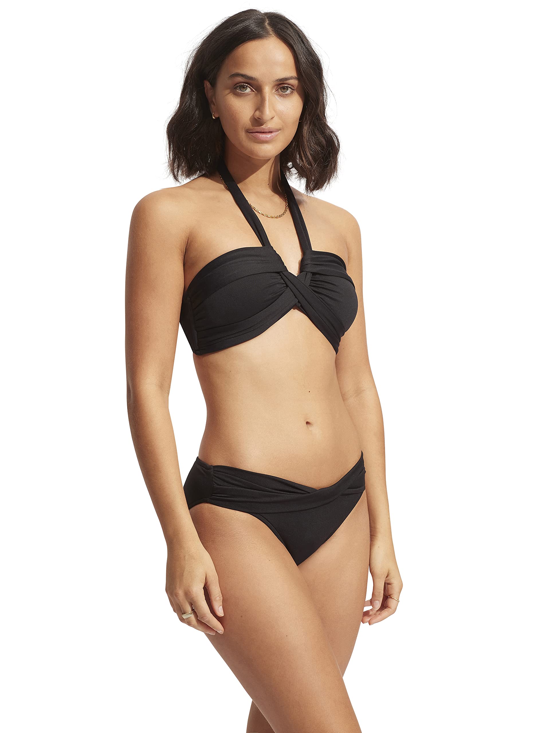 Seafolly Women's Bandeau Halter Bikini Top Swimsuit - Sexy Summer Beachwear for Pool, Vacation & Water Sports
