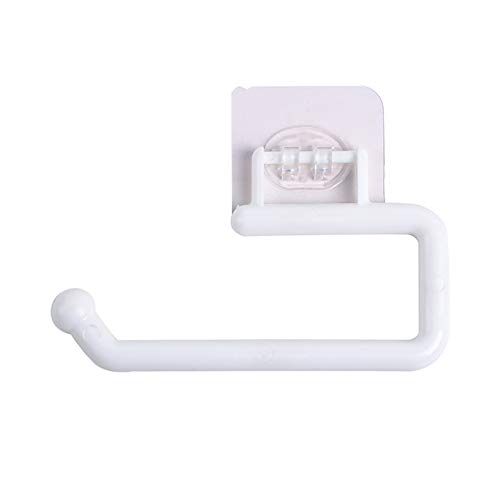 BRZT Wall-Mounted Paper Towel Holder - No Drill Bathroom & Kitchen Towel Rack, Space-Saving Roll Paper & Cling Film Organizer (PP Material) - Perfect for Small Spaces, Apartments, RVs & Dorm Rooms