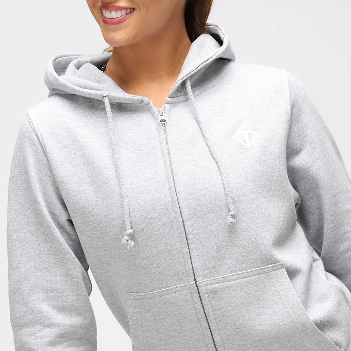 Grey Diamond Women's Hoodie - Cozy & Stylish Pullover for Casual Wear, Outdoor Activities & Lounge Comfort