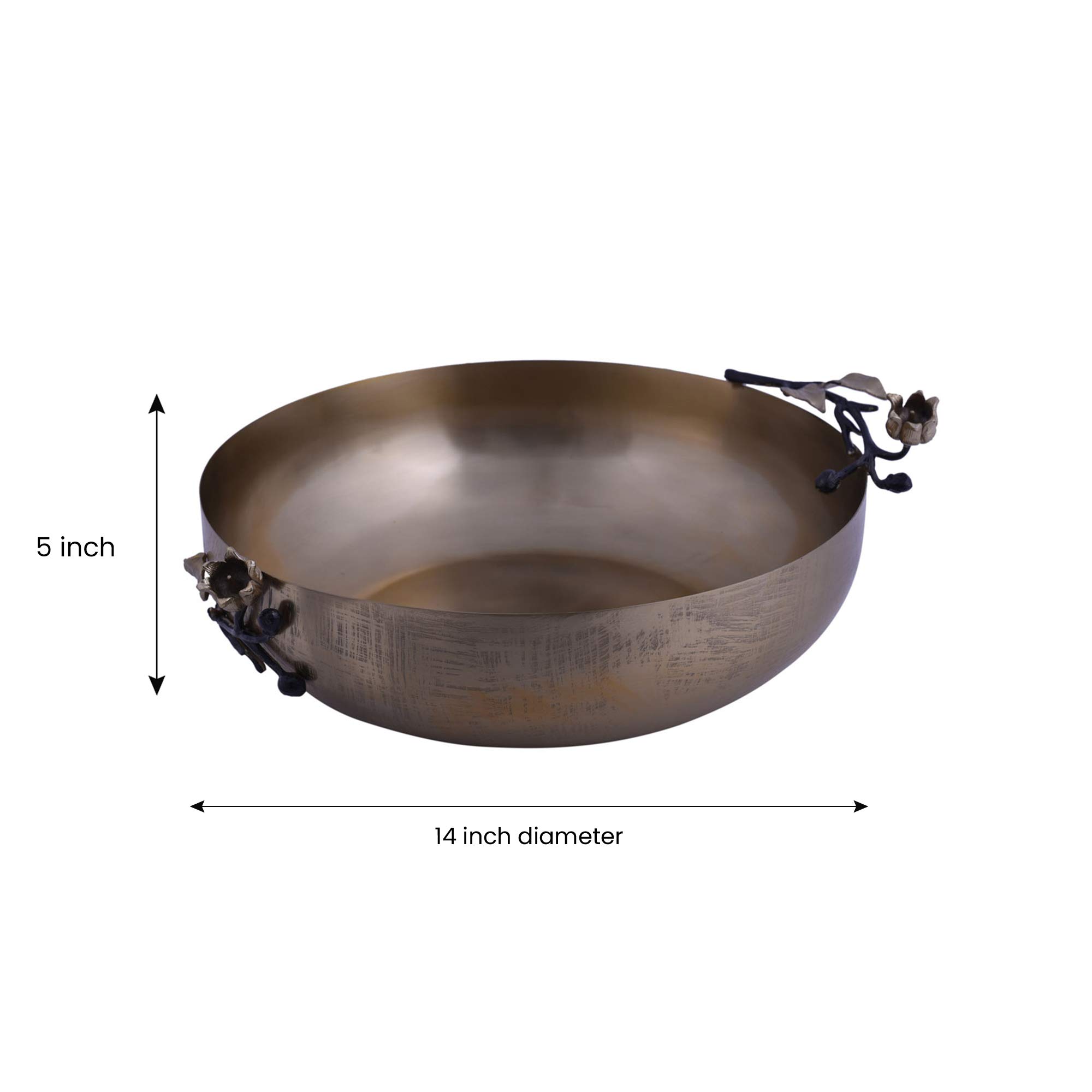 Decozen Elegant Orchid Flower Shaped Decorative Serving Bowl - Large Fruit Salad Popcorn Chips Dish for Kitchen Counter & Dining Table - Perfect for Parties, Home Decor, and Entertaining Guests