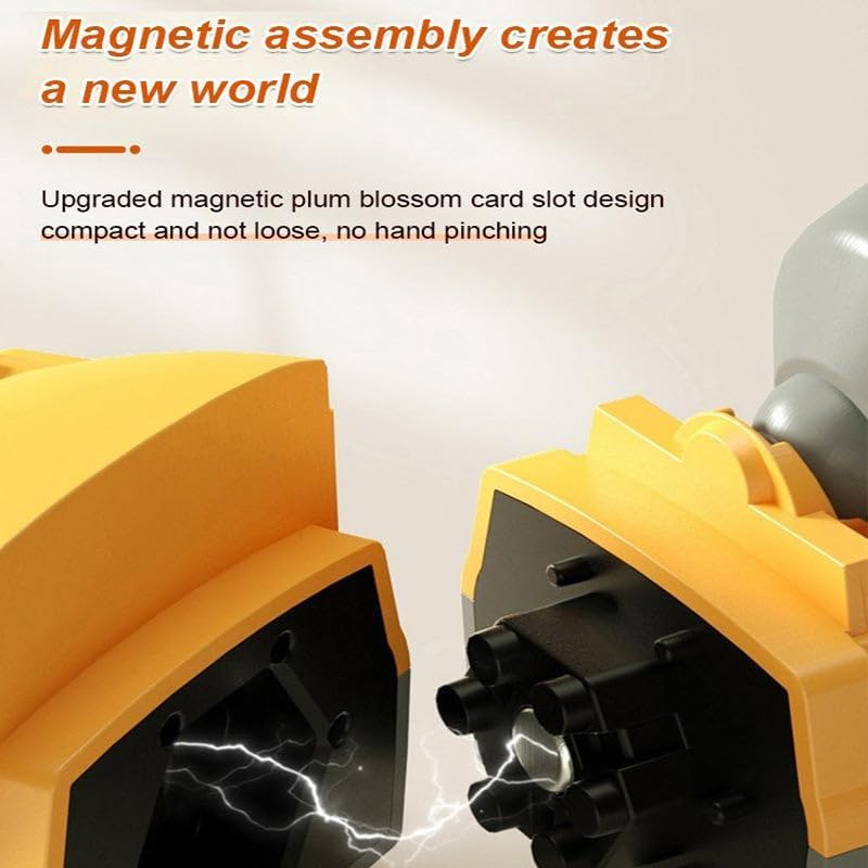 Magnetic Transform Engineering Car Building Toys with Storage Box - 3-8 Year Old Kids STEM Learning Toys, Magnetic Blocks for Toddlers, Transforming Robot Toy for Boys & Girls - Perfect for Indoor & Outdoor Play, Birthday Gifts & Educational Activities