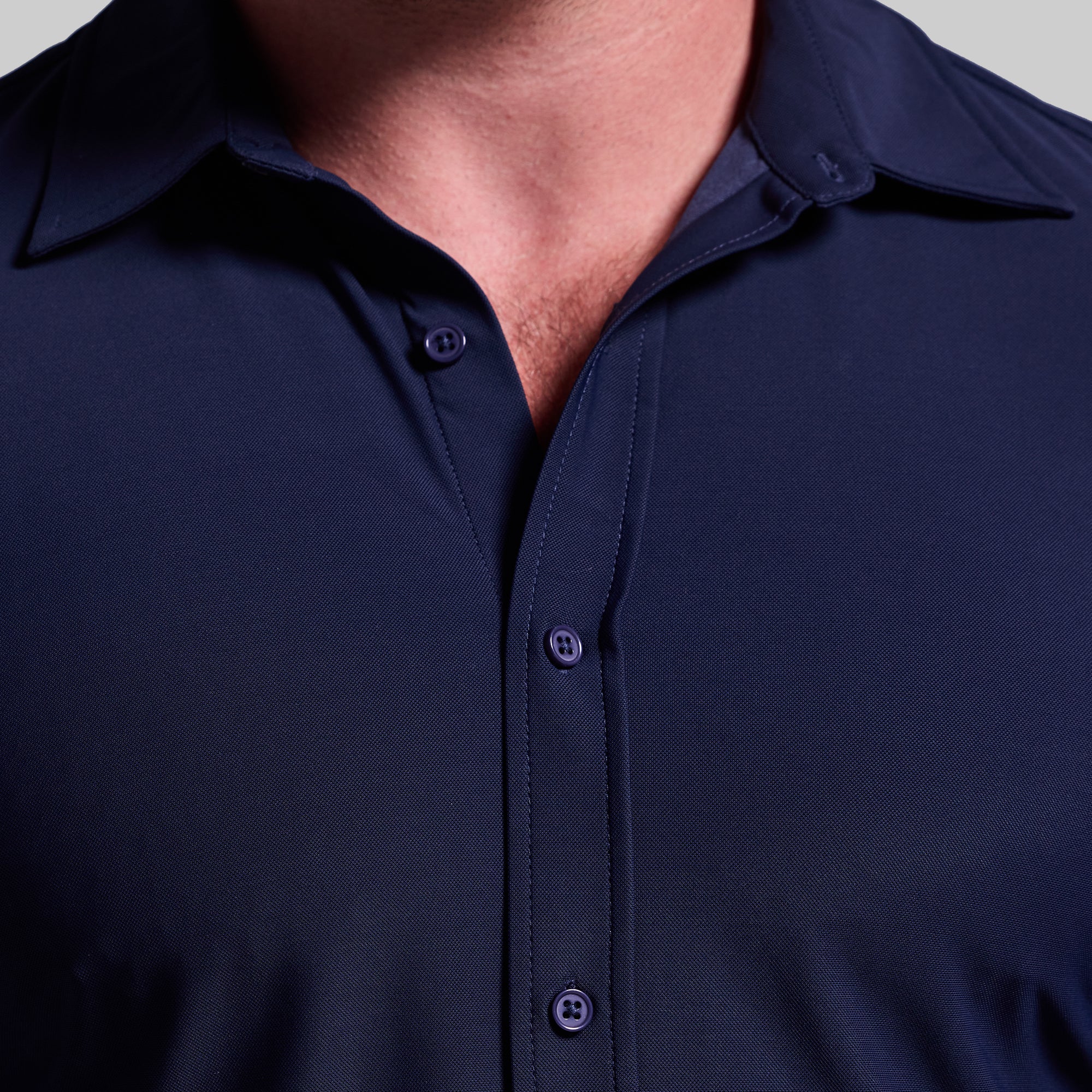 Breathable Performance Network Long Sleeve Shirt for Men - BP Navy Blue Athletic Top for Running, Hiking & Outdoor Activities