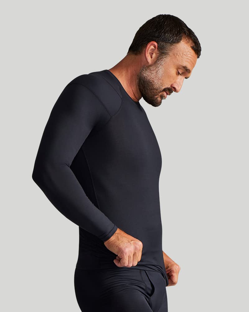 Tommie Copper Men's Pro-Grade Shoulder Support Shirt - UPF 50+ Long Sleeve Compression Top for Upper Body & Posture Support - Ideal for Workouts, Recovery & Active Lifestyle