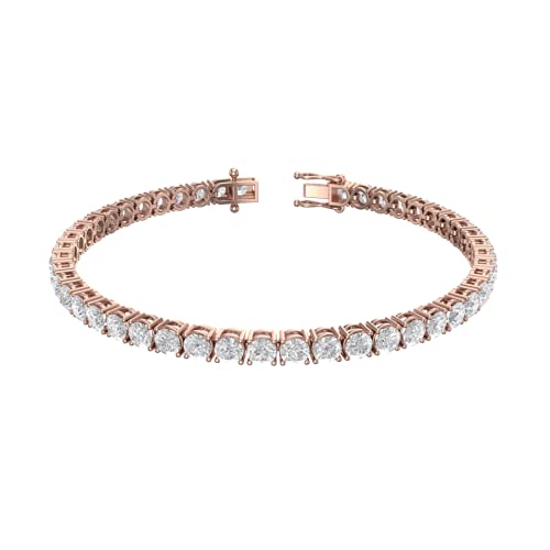 Elegant Cubic Zirconia Tennis Bracelet for Women | Sterling Silver Simple Bracelet | Size 7.5 Inch | Perfect for Weddings, Parties & Everyday Wear