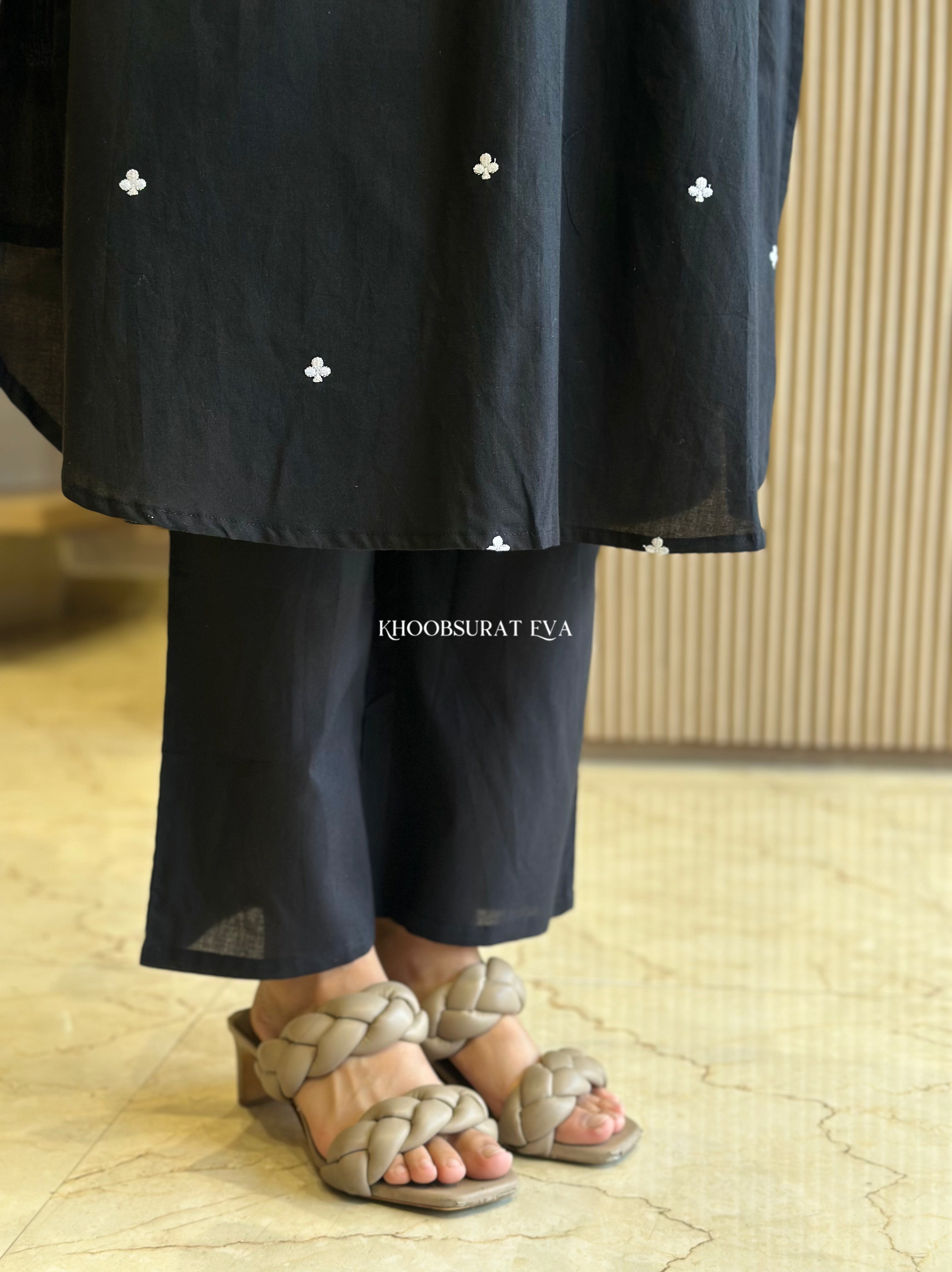 Elegant Black Kurta Set for Women | Traditional Indian Ethnic Wear | Perfect for Festivals, Weddings & Casual Outings