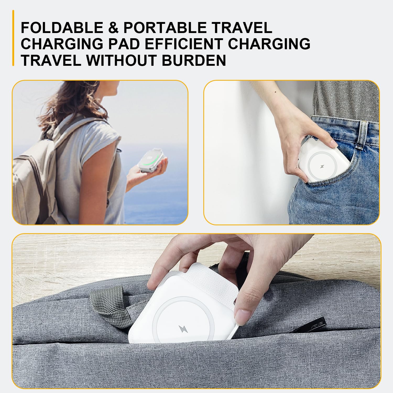 3-in-1 Magnetic Wireless Charging Station for iPhone 16/15/14/13/12 Pro Max/Plus, Apple Watch Series & AirPods - Foldable Travel Dock with USB-C Cable | Perfect for Home, Office & Travel Charging