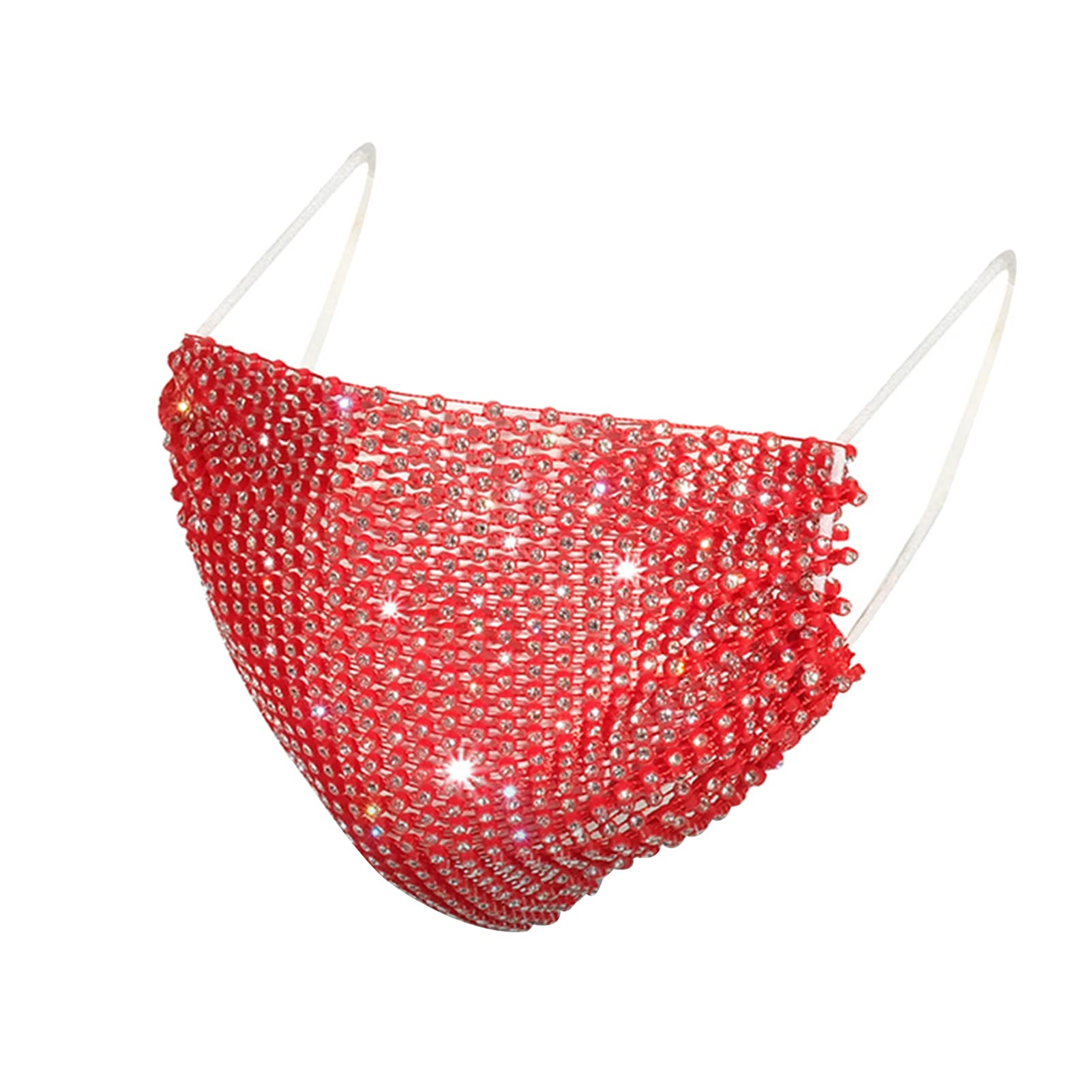 Sparkly Rhinestone Face Mask for Women - Reusable Glitter Bling Mesh Cover with Rhinestones | Perfect for Parties, Masquerade Balls, Halloween & Special Events