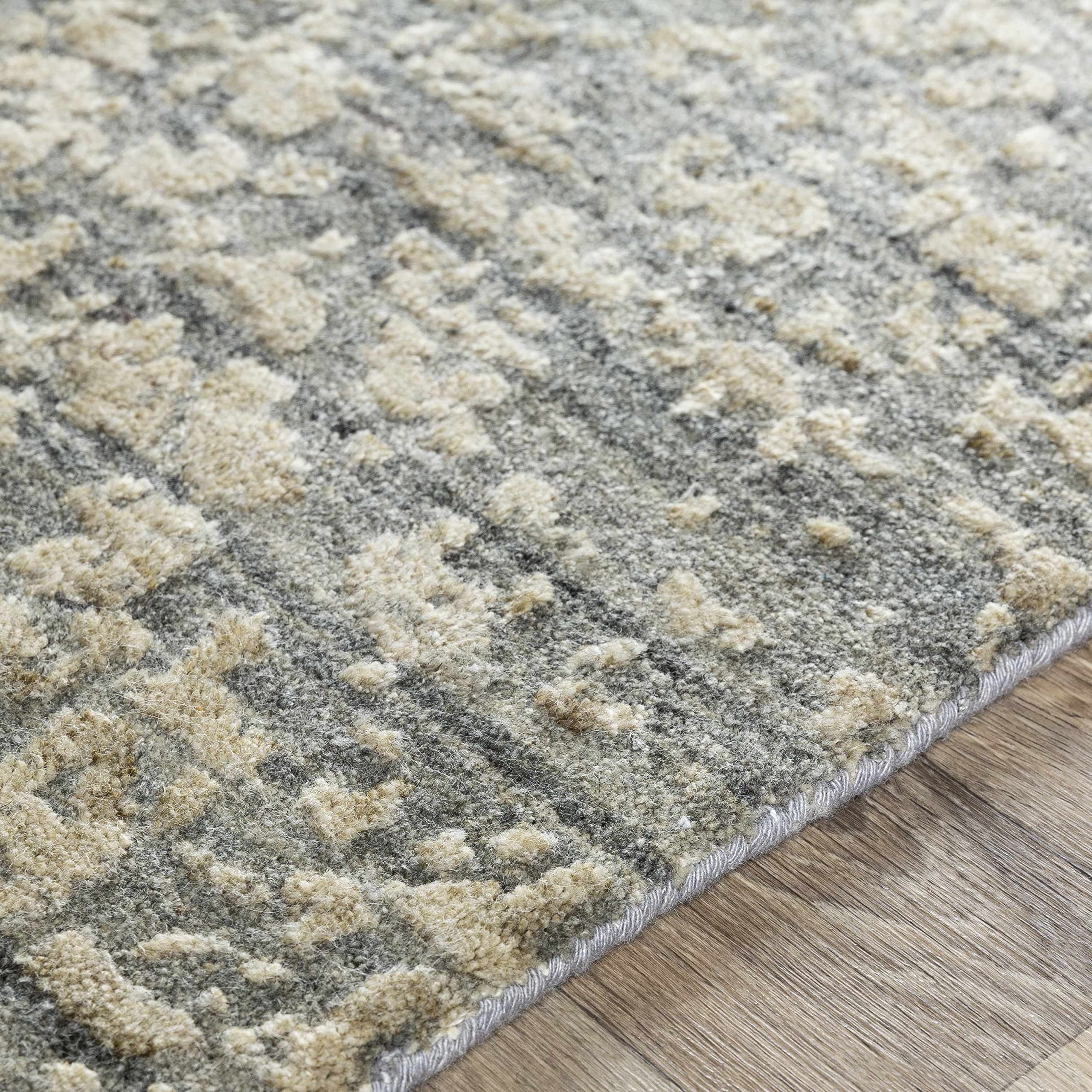 Hauteloom Streatley Modern Area Rug for Living Room & Bedroom - Soft Beige, Black, Gray - 2' x 3' - Perfect for Home Decor, Office, Dorm & Apartment