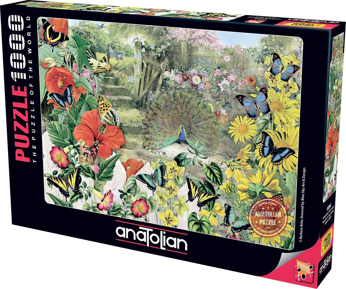 1000 Piece Jigsaw Puzzle - Peacock in The Garden Anatolian Puzzle #1084 | Premium Art Puzzle for Adults & Teens | Perfect for Family Game Night, Stress Relief & Home Decor