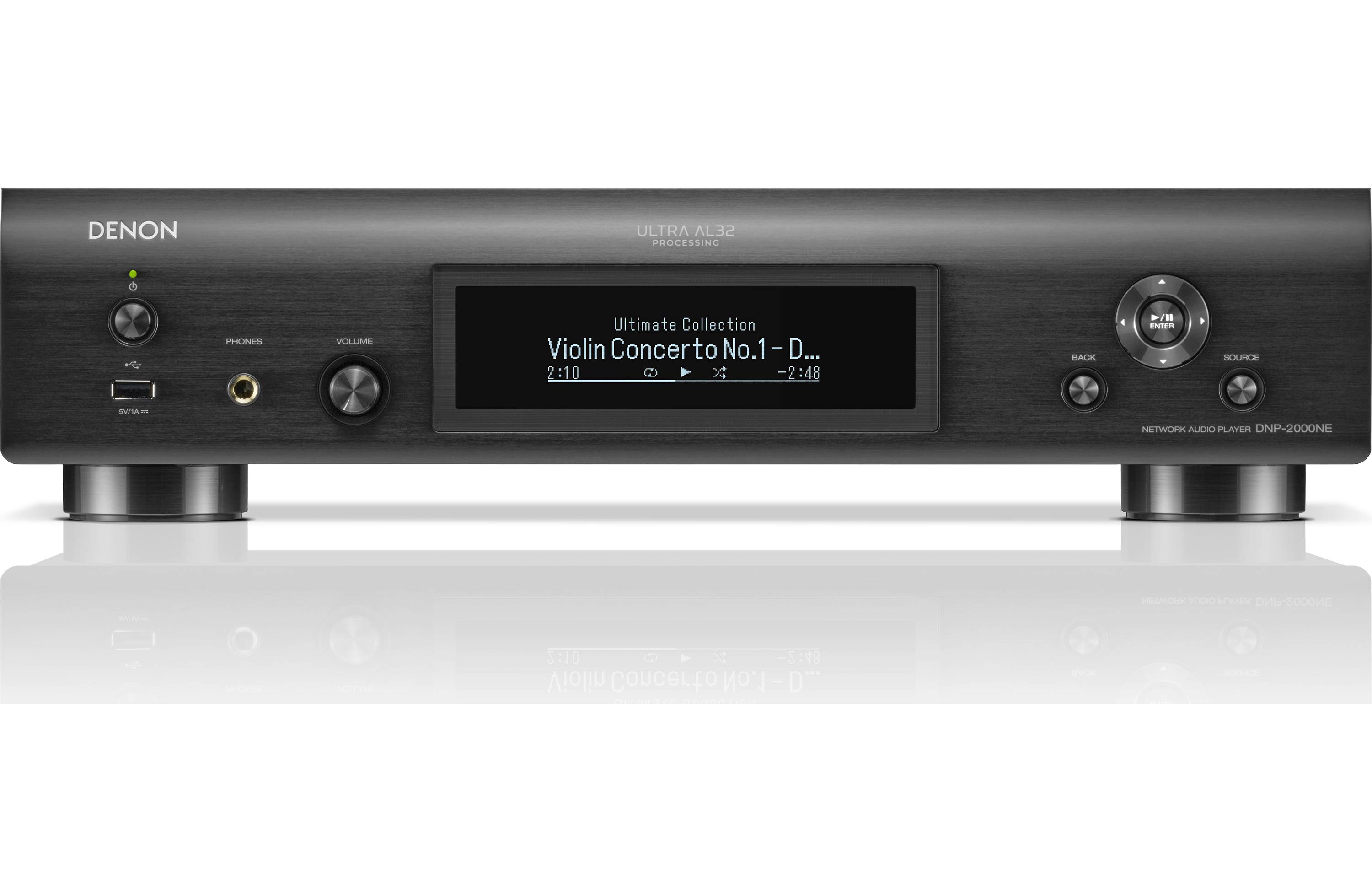 Denon DNP-2000NE Hi-Res Audio Network Streamer with HEOS Built-in | Wireless Music Streaming for Home Theater & Multi-Room Audio | Open Box Condition