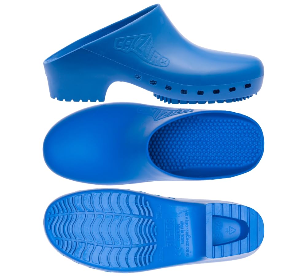 CALZURO Classic Unisex Work Clogs - Non-Slip Nursing & Kitchen Shoes for Women & Men - Autoclavable Rubber Clogs for Healthcare & Food Service Professionals
