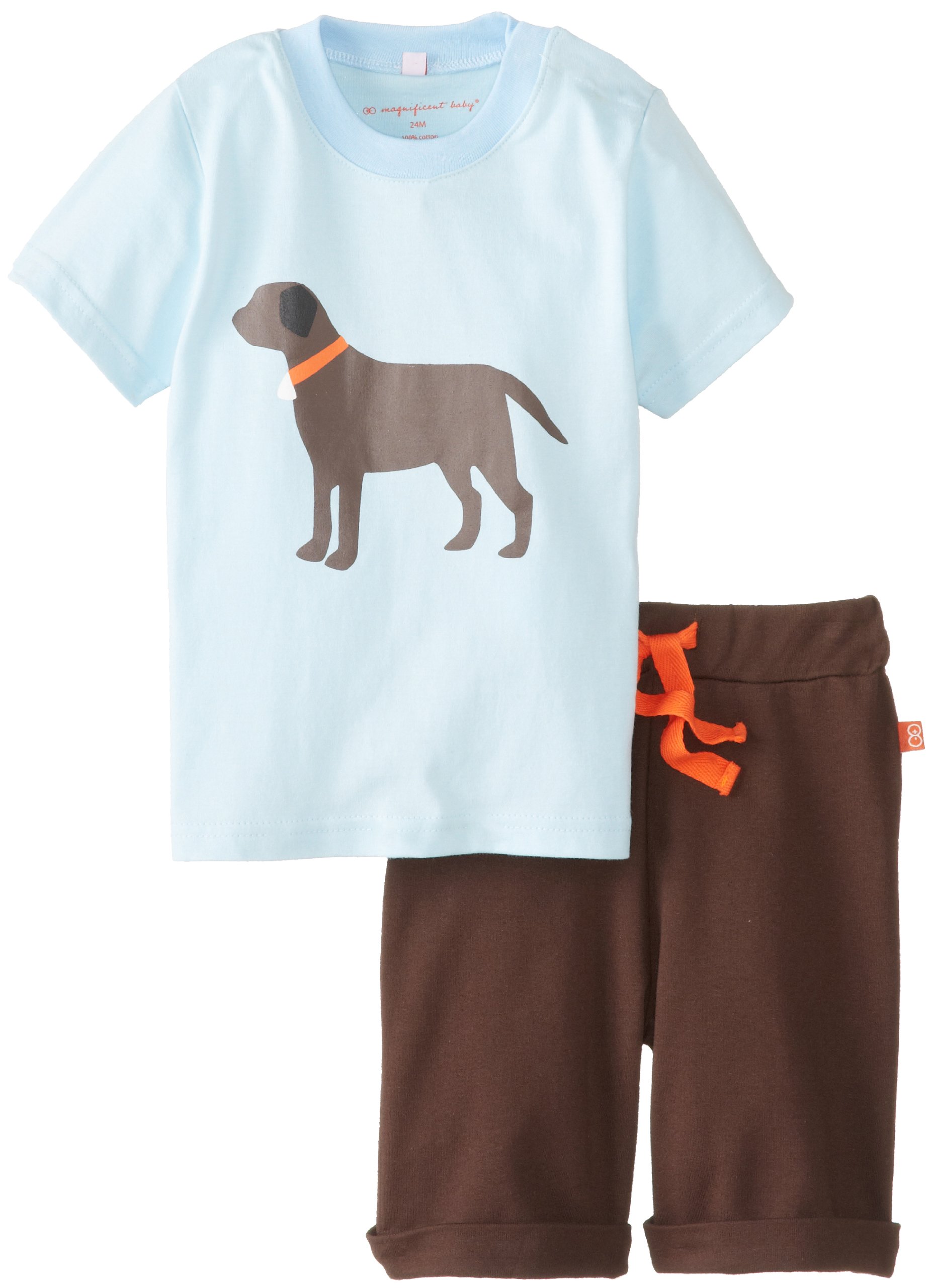 Stylish Baby Boys' Lab Print T-Shirt with Shorts Set - Perfect for Playdates, Daycare & Casual Outings