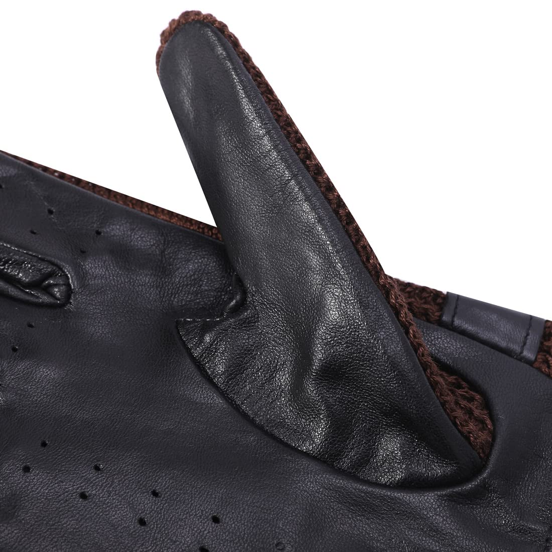 Harssidanzar Men's Crochet Stringback Driving Gloves - Touchscreen Compatible, Breathable & Stylish (GM030) - Perfect for Driving, Golfing & Outdoor Activities