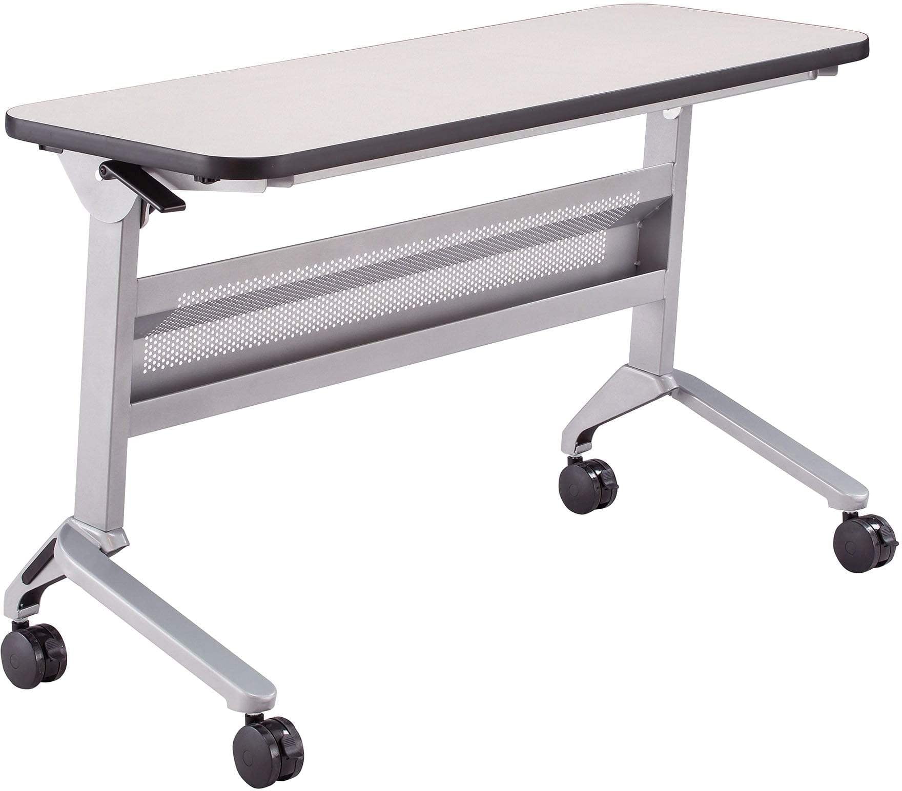 Safco Flip N Go 18 x 48 Inch Rectangular Training Table with Wheels - Portable Folding Conference Table for Office, Classroom & Meetings [LF1848T] - Perfect for Training Sessions, Workshops & Collaborative Work Spaces