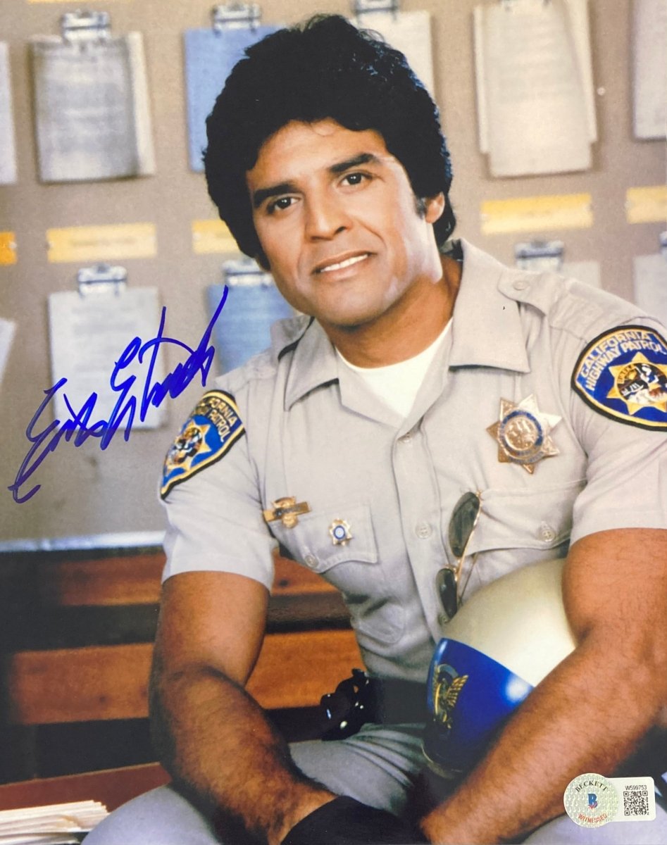 Erik Estrada Autographed 8x10 CHIPS Photo - Certified BAS ITP - Perfect for Collectors, Fans, and Memorabilia Displays