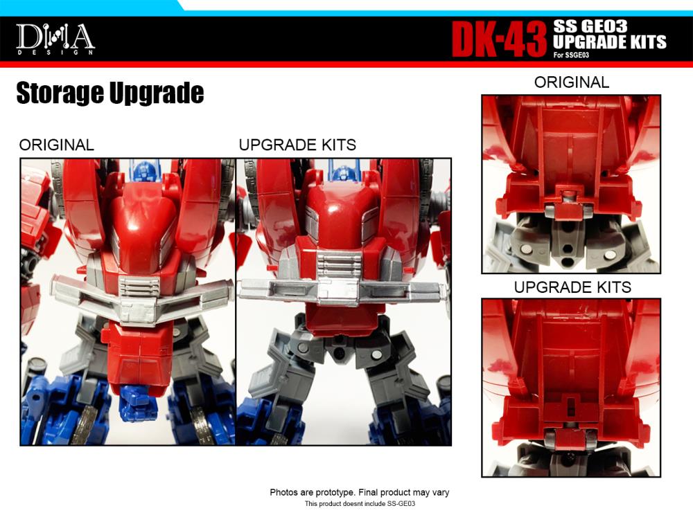 DNA Design DK 43 Upgrade Kit for SS GE03 Gamer Edition Optimus WFC - Transformers Action Figure Accessories for Collectors & Display Enhancement