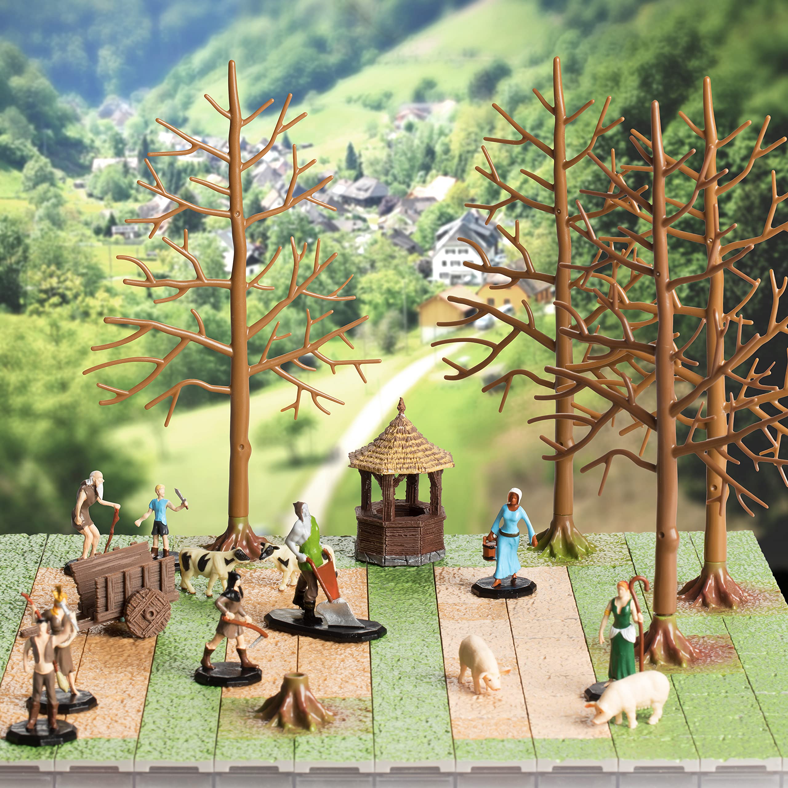 Fantasy RPG Miniatures - 8pc Hand-Painted DND NPC Figures for Tabletop Games