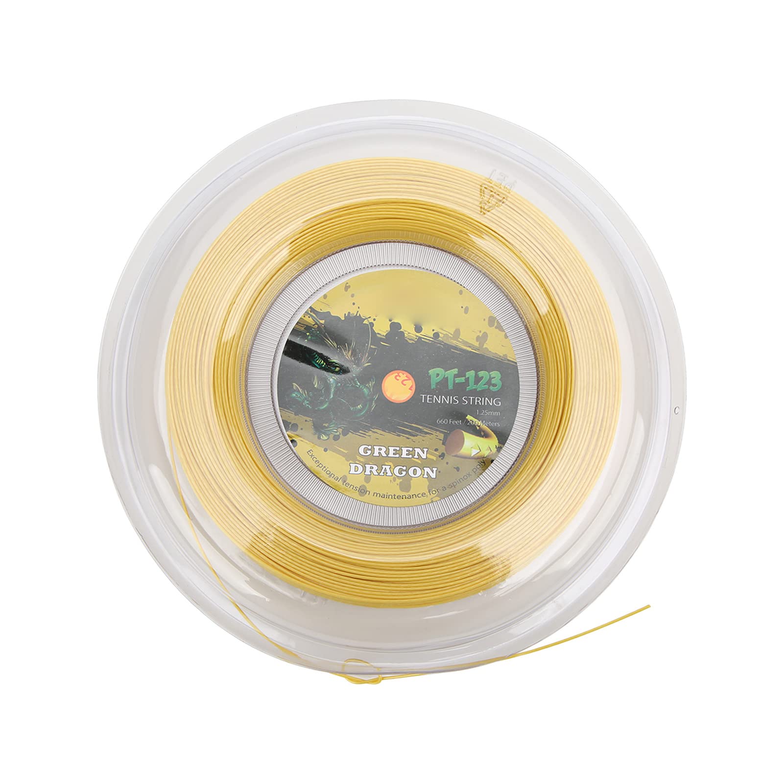 Premium 200m Polyester Tennis String Reel - 1.25mm Sports Racket String for Daily Training & Competition | Durable Tennis Racquet Wire for Professional & Recreational Players | Perfect for Tennis Courts, Clubs & Home Practice