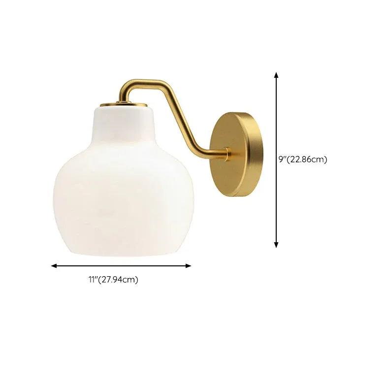 Nordic White Glass Wall Lights - Modern Minimalist Sconce for Living Room, Bedroom, and Hallway Lighting