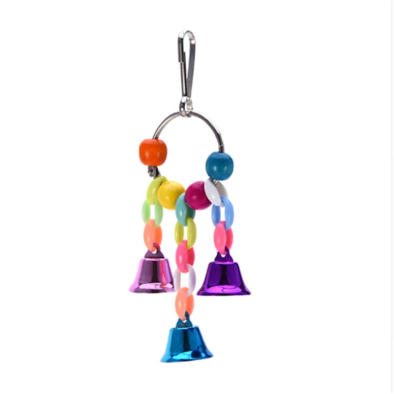 Botreelife Parrot Hammock Bell Toys - Fun Perches & Swing Hanging Toys for Budgies, Parakeets, Cockatiels, Conures & Love Birds | Perfect for Cage Play & Bird Enrichment Activities