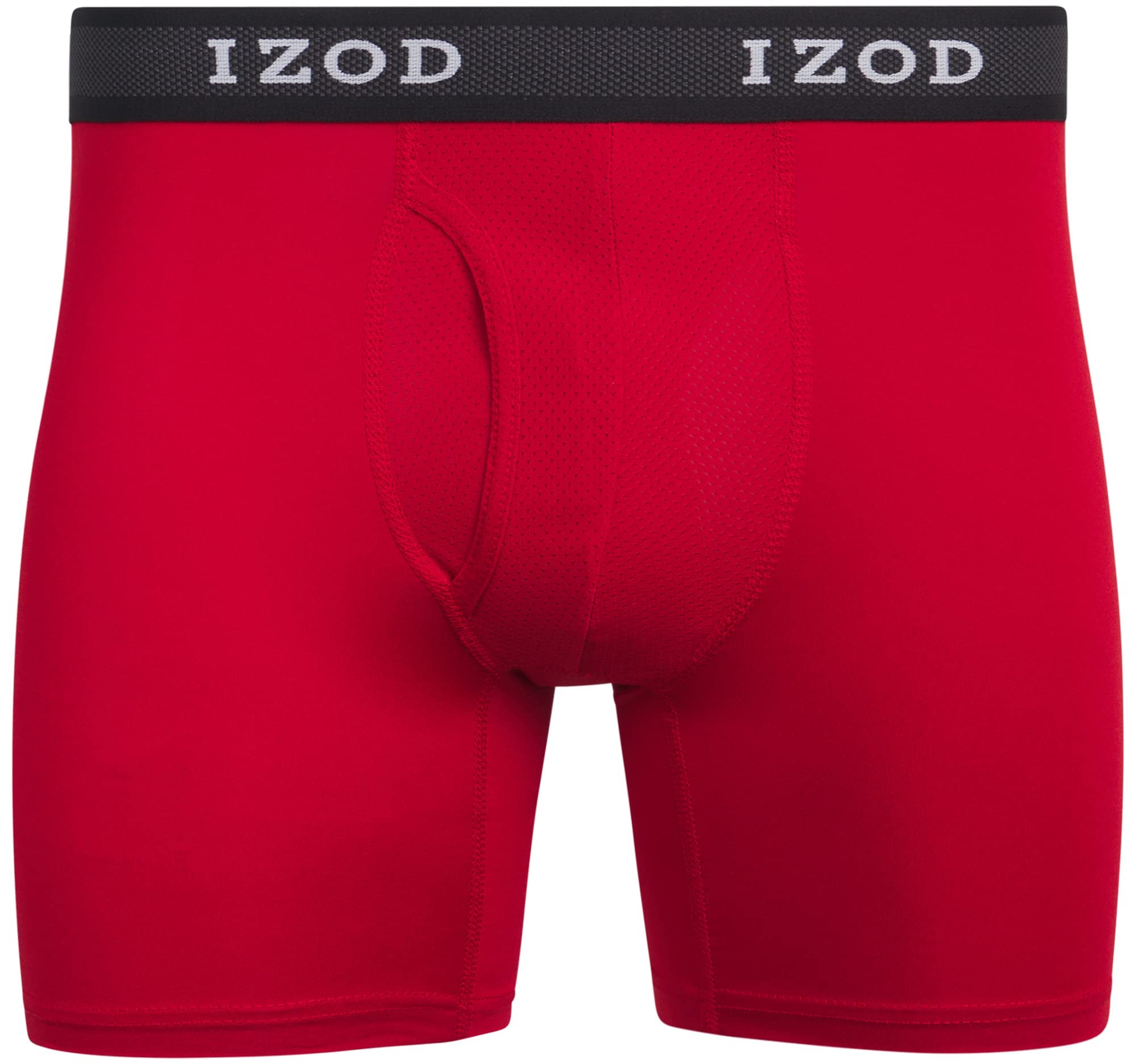 IZOD Men's Performance Boxer Briefs 5-Pack - Breathable Mesh Pouch Underwear for Active Lifestyle | Gym, Workout & Everyday Comfort