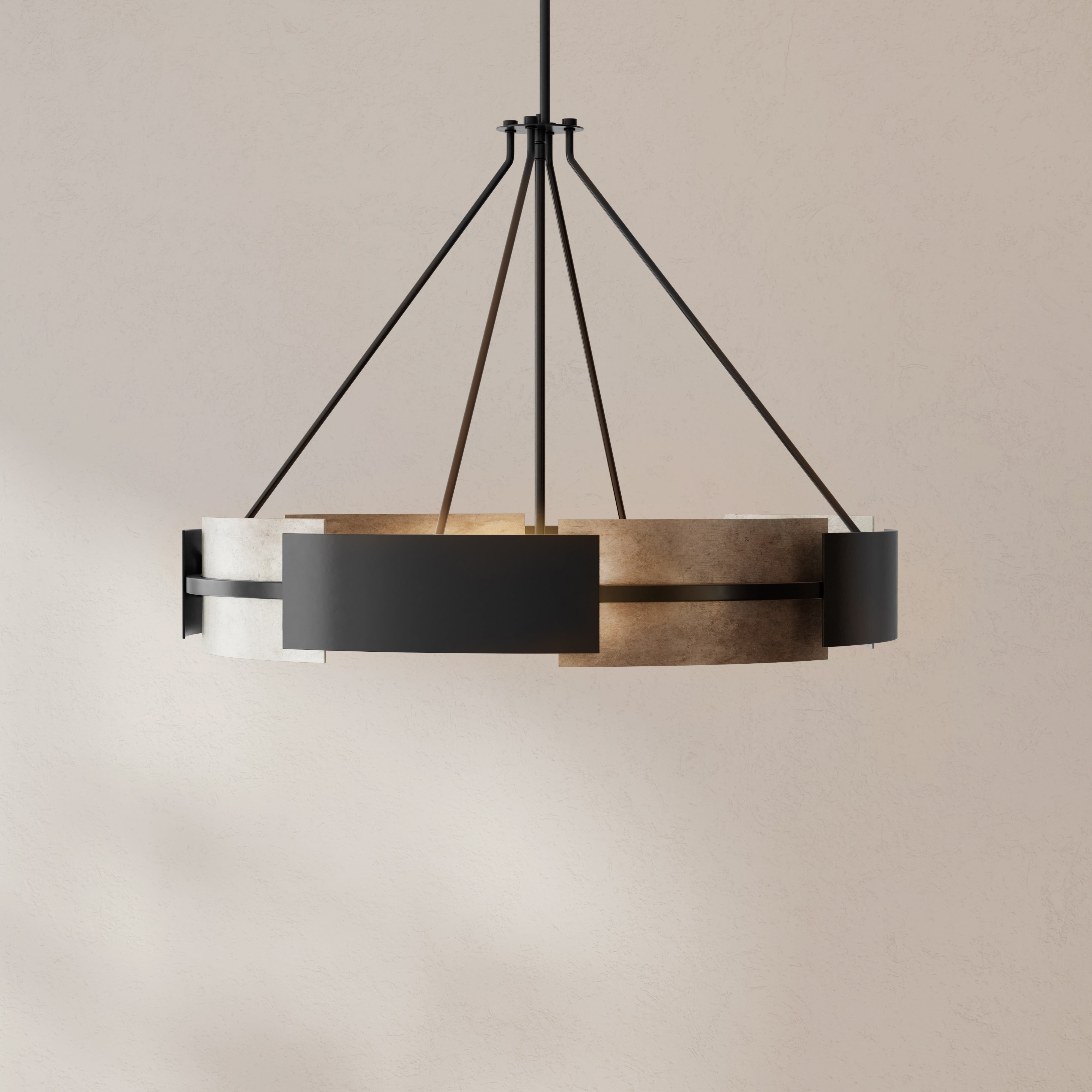 Lowery Collection Six-Light Hanging Pendant Light - Modern Chandelier for Dining Room, Kitchen Island & Foyer Lighting