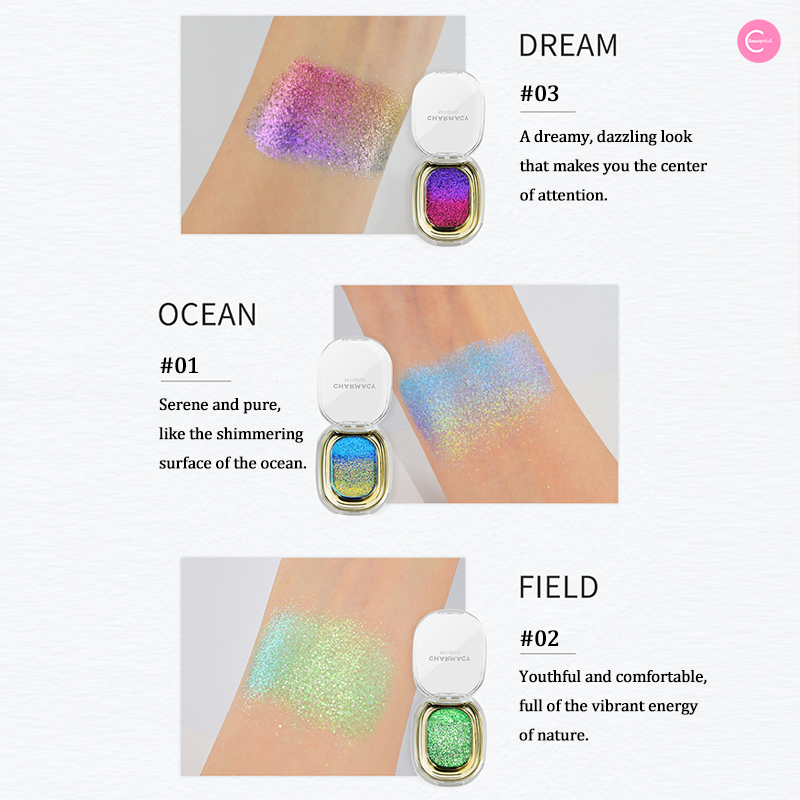 CHARMACY Multichrome Eyeshadow & Highlighter - Gradient Shimmer Makeup for Day & Night Looks - Perfect for Parties, Cosplay, and Special Occasions
