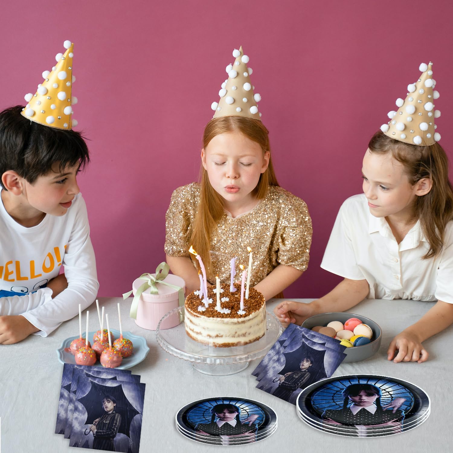 80-Piece Disposable Party Tableware Set - 40 Plates & 40 Napkins for Birthday Decorations | Bulk Party Supplies Serving 40 Guests | Perfect for Birthday Parties, Baby Showers & Family Gatherings