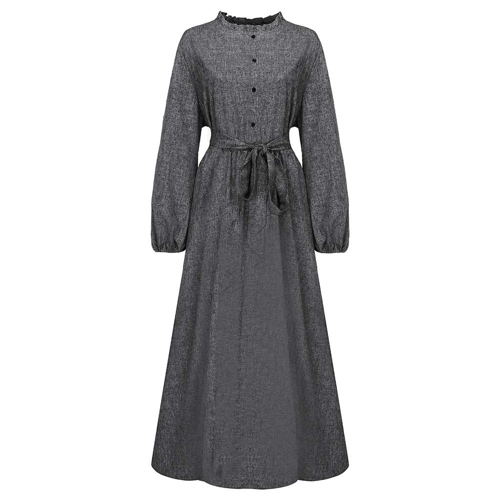 LY-VV Plus Size Women's Pioneer Costume Colonial Prairie Pilgrim Dress - Vintage Historical Dress for Renaissance Fairs, Halloween & Cosplay - Comfortable Daily Wear for Reenactments & Themed Events