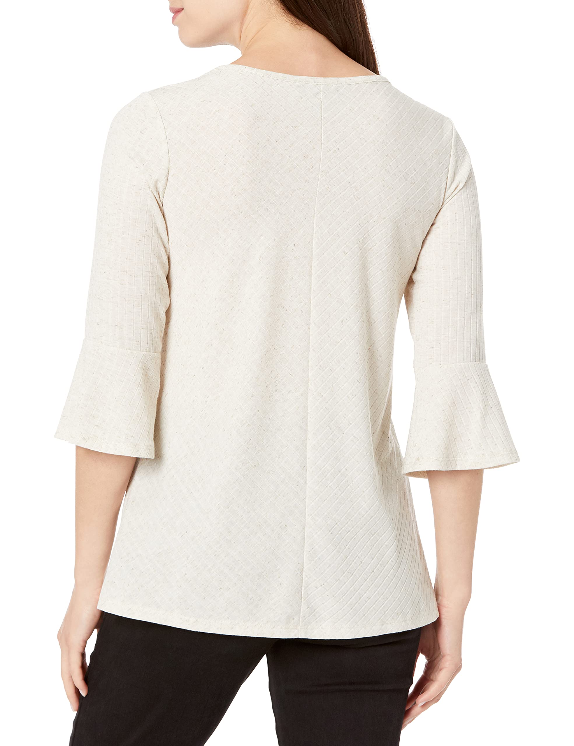 AGB Women's Bell Sleeve Blouse - Elegant Flowy Long Sleeve Tunic Top for Casual Wear & Office Outfits | Perfect for Date Night, Work, and Special Occasions
