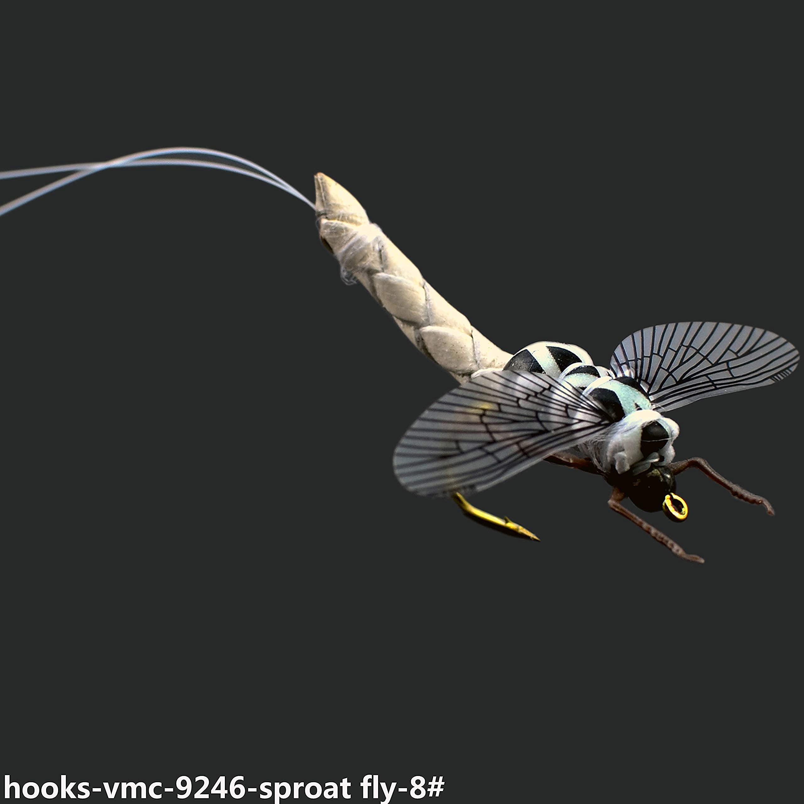 Premium Fly Fishing Flies Kit with Fly Box - Assorted Nymphs, Dry Flies, Wet Flies & Streamers - Realistic Hand-Tied Flies for Trout, Bass & Salmon Fishing