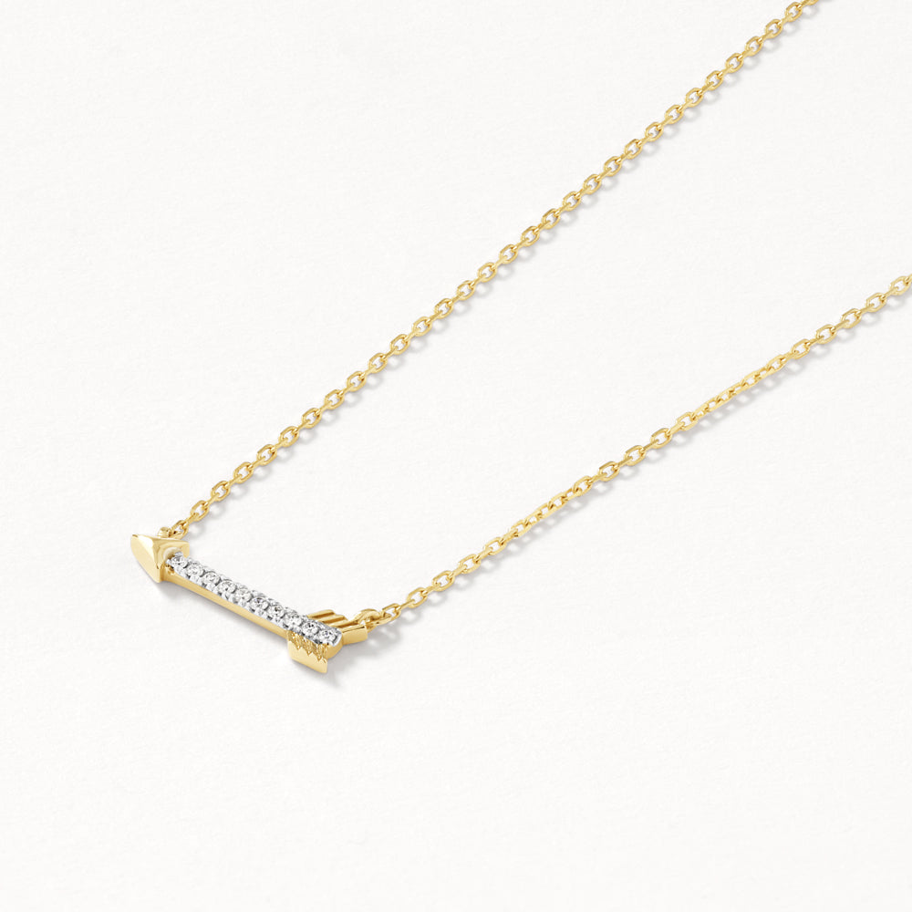 10k Gold Diamond Arrow Necklace for Women - Elegant Jewelry Gift for Birthday, Anniversary & Valentine's Day | Perfect for Everyday Wear & Special Occasions