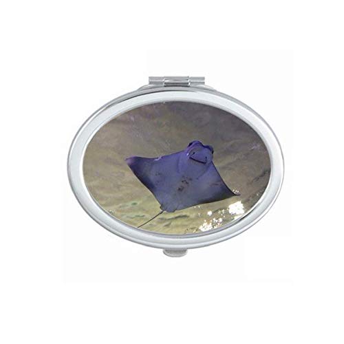 DIYthinker Ocean Ray Skate Science Nature Picture Mirror - Portable Foldable Double-Sided Makeup Mirror with Stand (Perfect for Travel, Vanity & Home Decor)