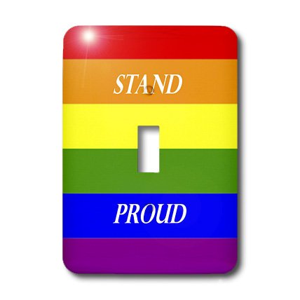 3D Rose Florene Lifestyle Gay Pride Single Toggle Switch - Decorative Light Switch Cover for Home & Office - Perfect for LGBTQ+ Pride Decor, Bedroom, Living Room, and Workspace