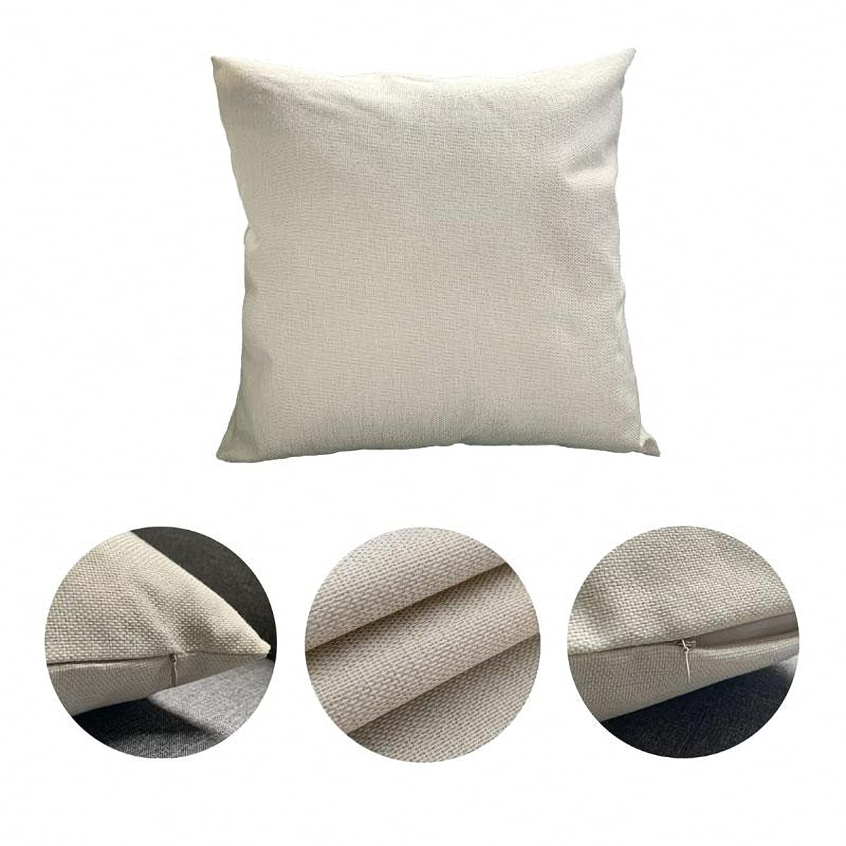 Set of 4 18x18 Inch Linen Throw Pillow Covers - Summer Rhododendron Floral Design for Sofa, Bed & Couch | Home Decor Square Cushion Covers | Perfect for Living Room, Bedroom & Outdoor Furniture