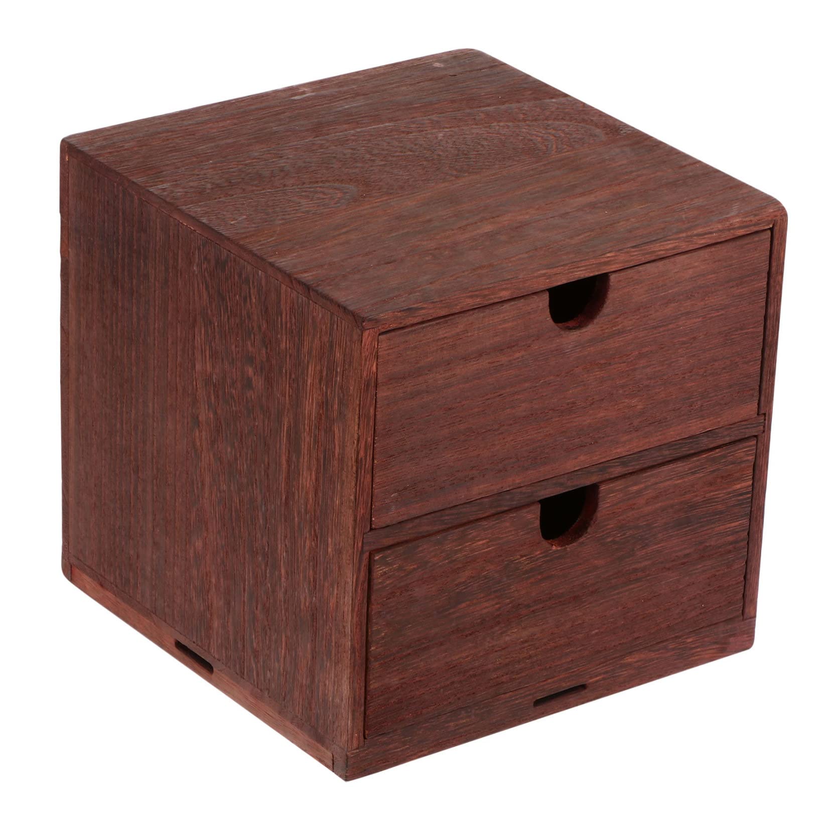 Vintage Wooden Desktop Organizer - MAGICLULU Retro Storage Box with Drawers for Office, Bedroom & Craft Room | Desktop Drawer Unit, Decorative Wooden Chest, Mini Office Organizer for Stationery, Jewelry & Cosmetics