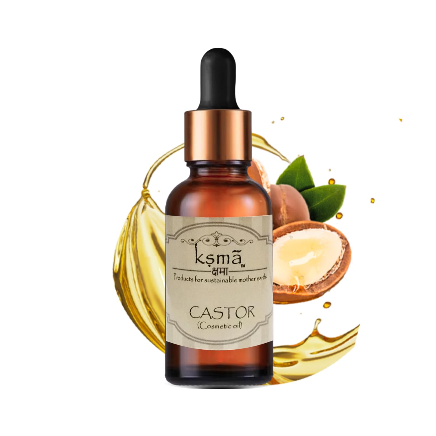 Virgin Cold Pressed Castor Oil 30ml - Hair Growth, Skin & Nail Care for Beauty Routine