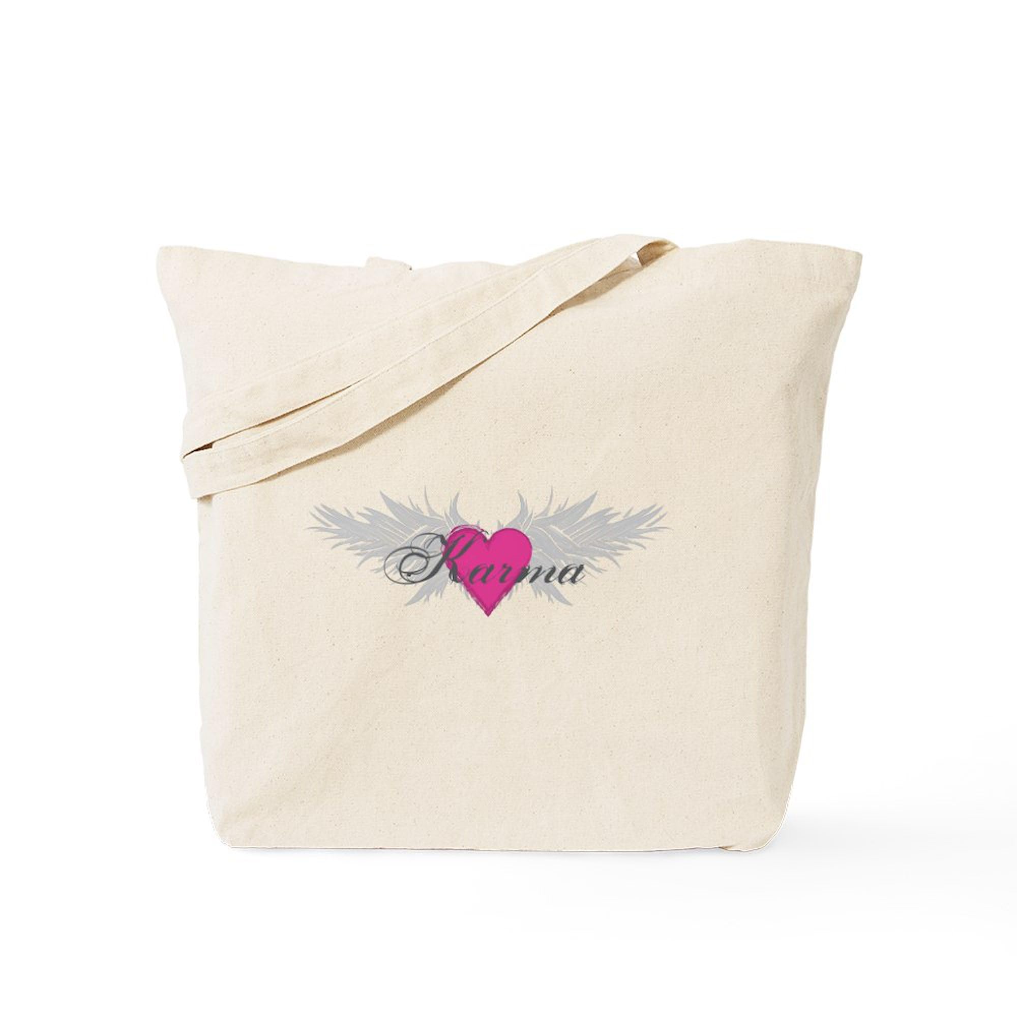 My Sweet Angel Karma Tote Bag - Natural Canvas Reusable Shopping Bag for Groceries, Beach & Everyday Use