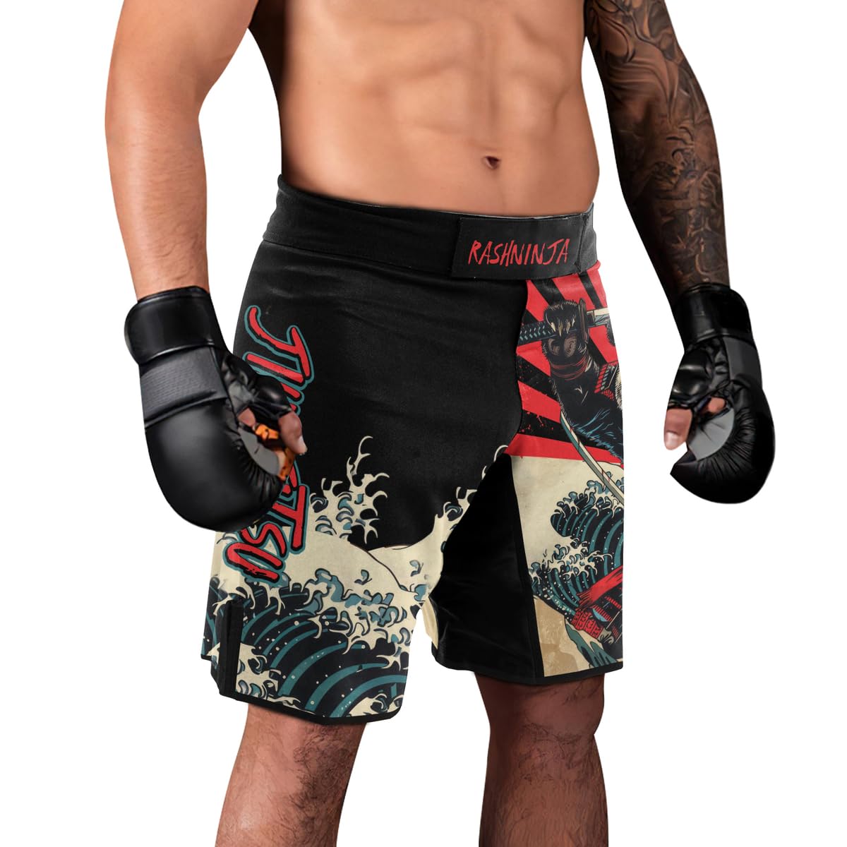 Men's MMA Fight Shorts - BJJ Boxing Wrestling Jiu Jitsu Grappling Shorts for Combat Training & Competition | Perfect for MMA, Brazilian Jiu-Jitsu, Muay Thai & Martial Arts Practice