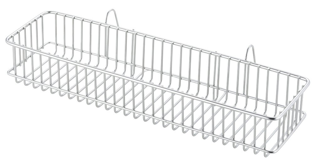 Shimomura Kihan 35729 Tsubame Sanjo Slim Stainless Steel Drainer Rack with Chopsticks Rest - Horizontal Stand for Kitchen Countertop - Made in Japan - Perfect for Drying Dishes, Utensils & Chopsticks After Washing