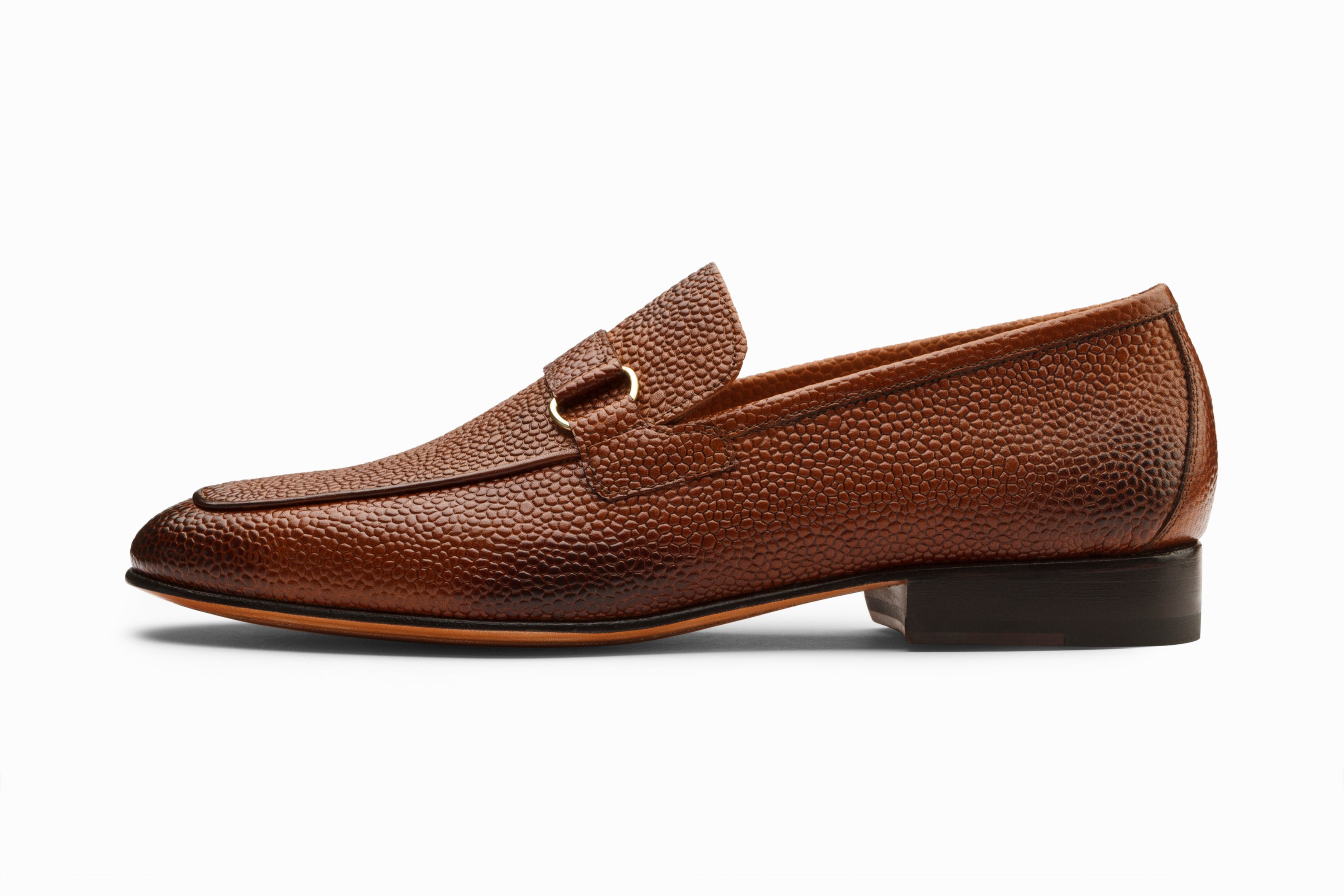 Premium Lorenzo Leather Loafers for Men - Cedar Grain Genuine Leather Slip-On Dress Shoes - Comfortable & Stylish for Office, Business Casual & Formal Occasions