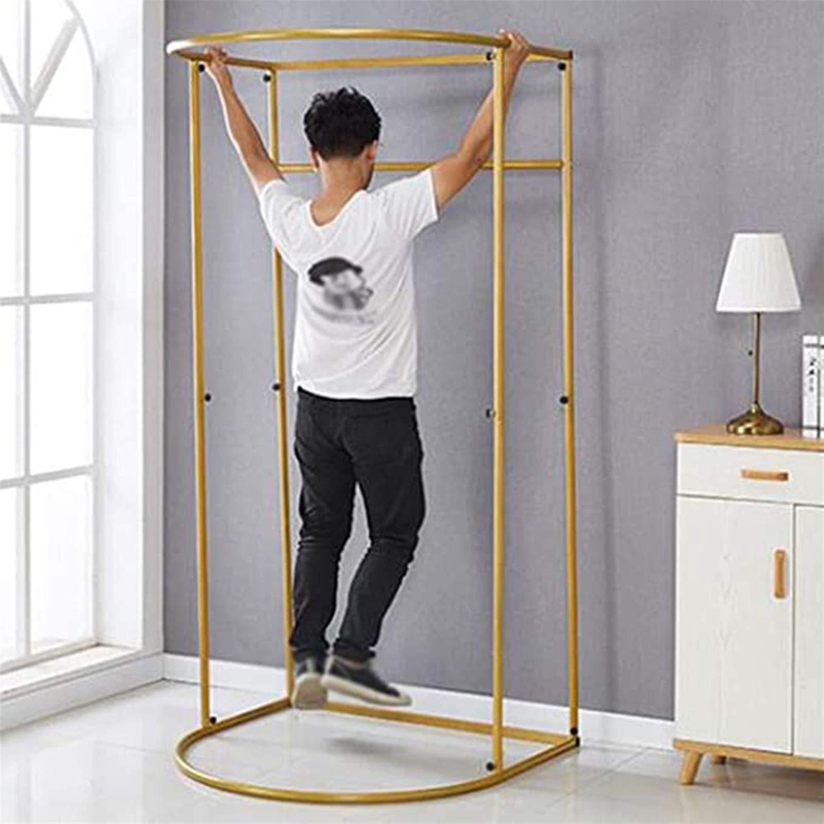 Portable Locker Room - Simple Mobile Changing Room Tent, Dressing Room with Fabric Cupboard & Clothes Rack for Outdoor Events, Beach, Gym & Camping