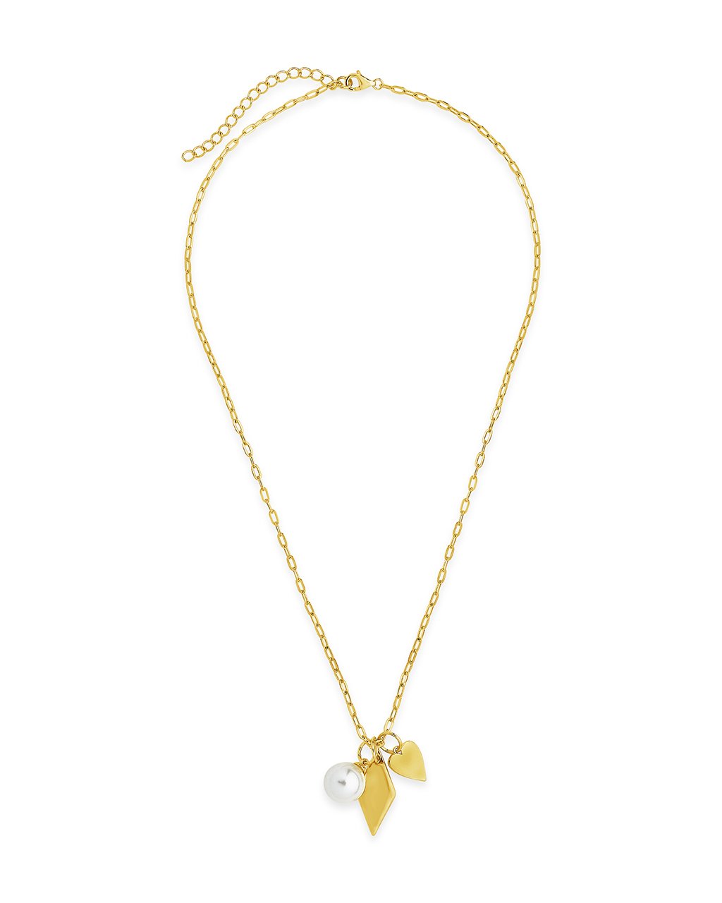 Elegant Sterling Silver Pearl & Charm Chain Necklace for Women - Perfect for Weddings, Parties & Everyday Wear