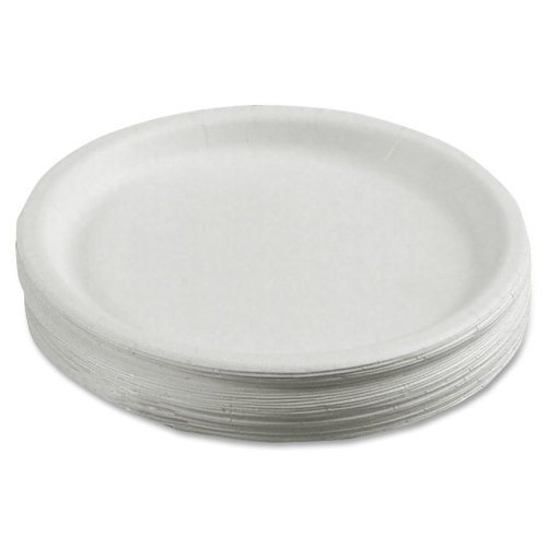 NISH 8993054 Round White Paper Plates - 6